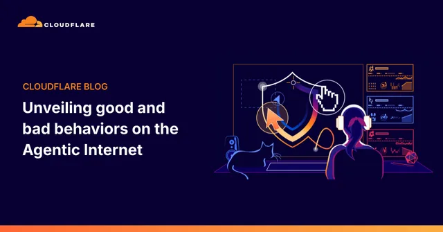 Preview graphic for the Cloudflare blog post "Good and bad behavior on the Agentic Internet"
